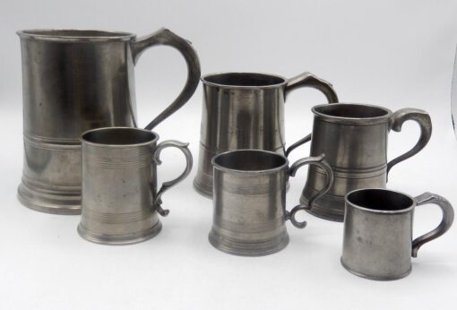 Assembled Set of 6 English Mugs