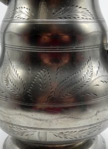 Engraved Boardman Pewter Coffeepot